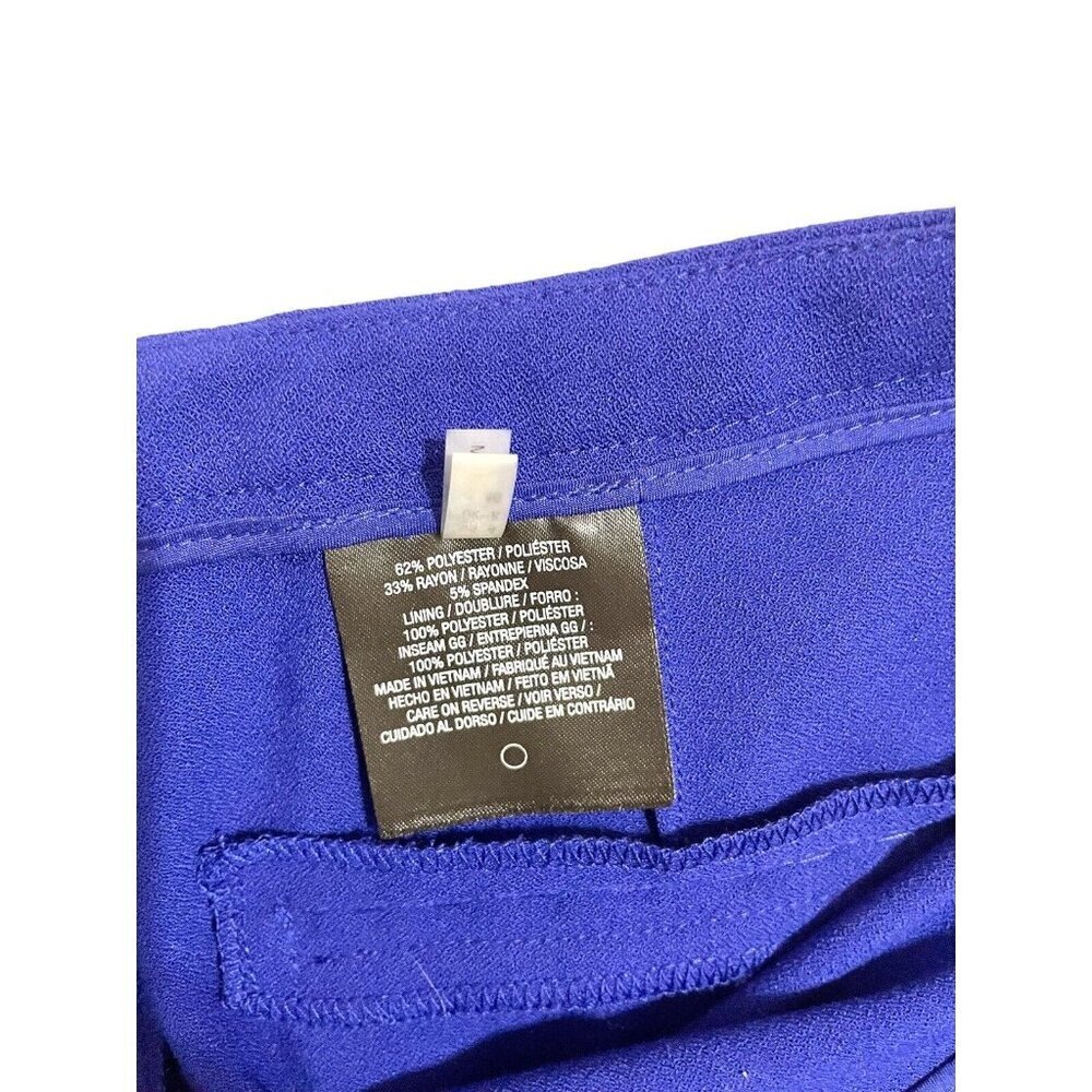 T Tahari Blue Dress Suit Pants Straight Leg Green Inseam Stripe SZ 4 New - Picture 10 of 11
